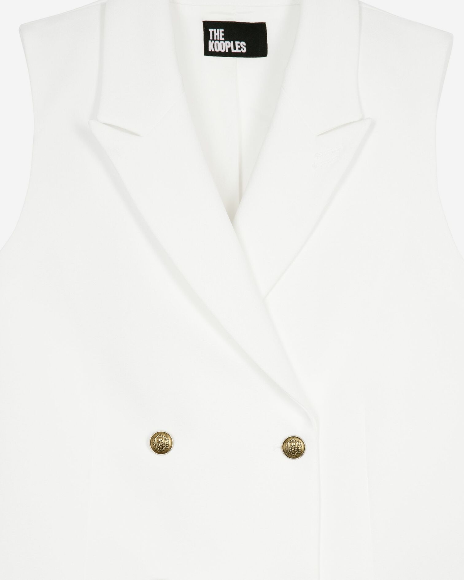 Short tailored ecru dress, WHITE, hi-res image number null