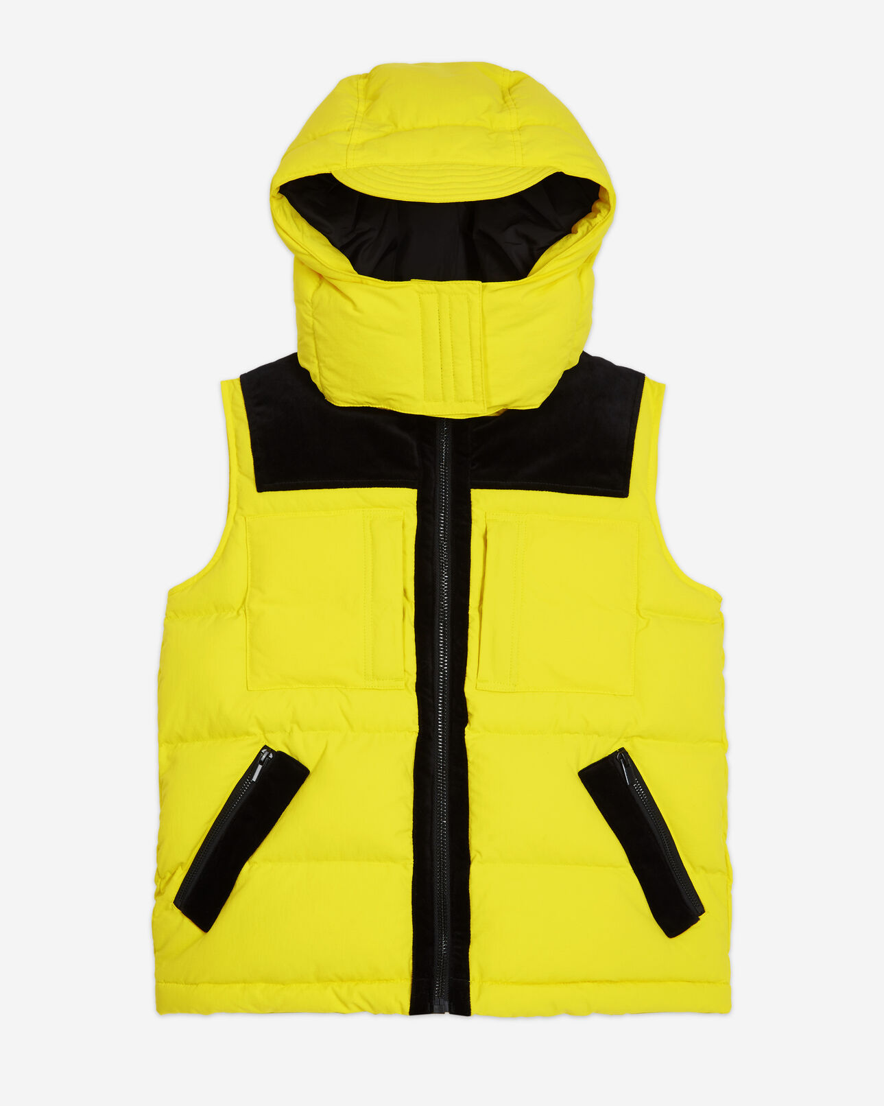 The Kooples FEMME YELLOW FLUO doudoune sans manches jaune