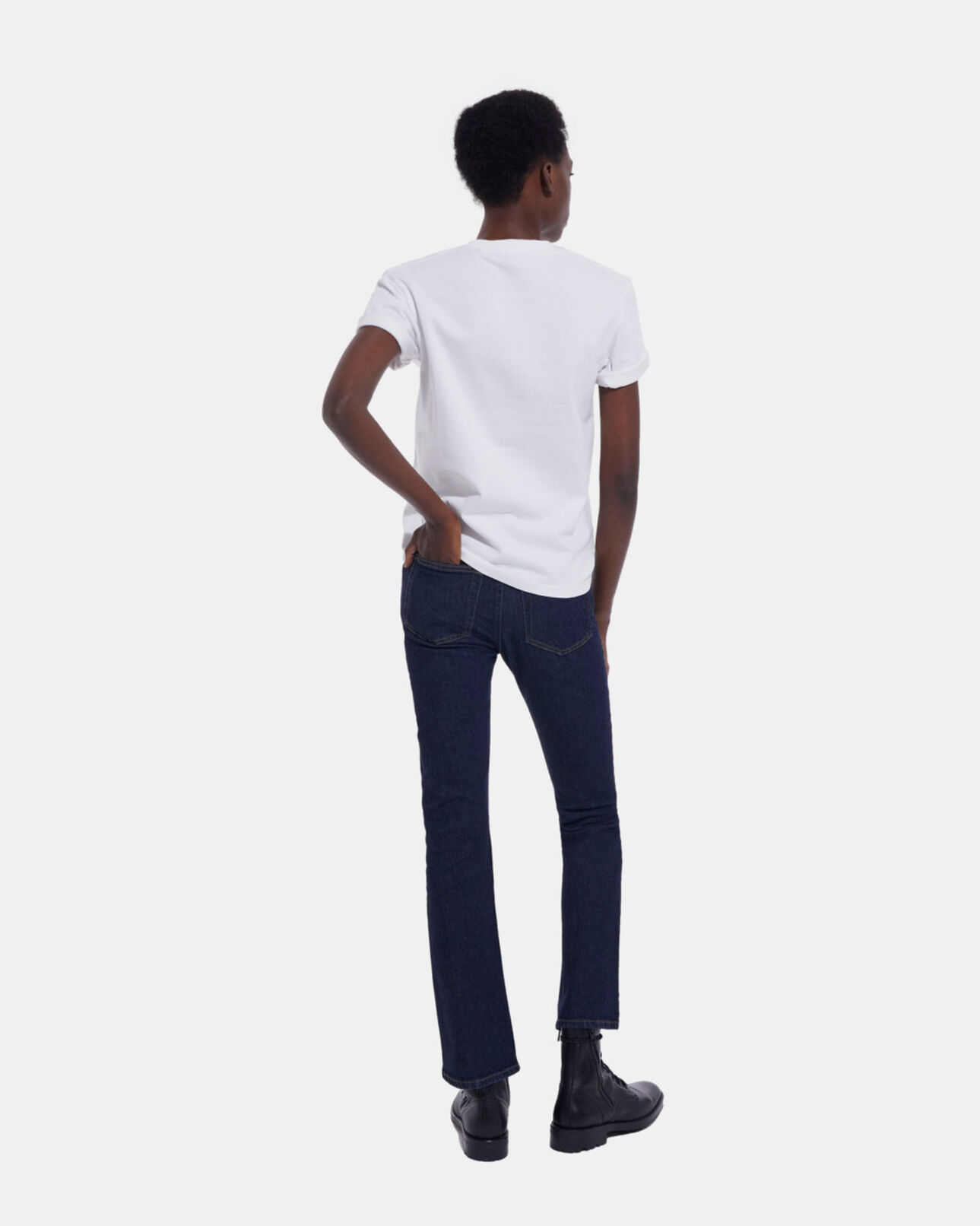 The Kooples WOMEN SNOW WHITE white t-shirt with logo