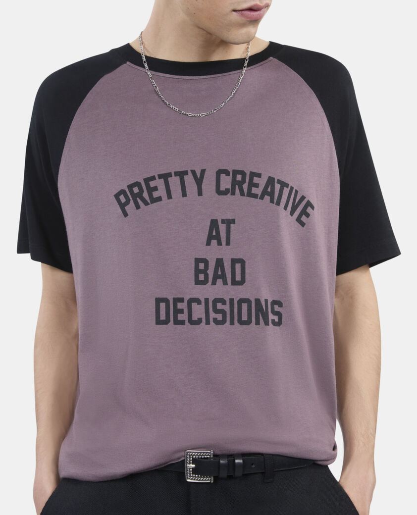 The Kooples HERREN BROWN braunes t-shirt mit siebdruck