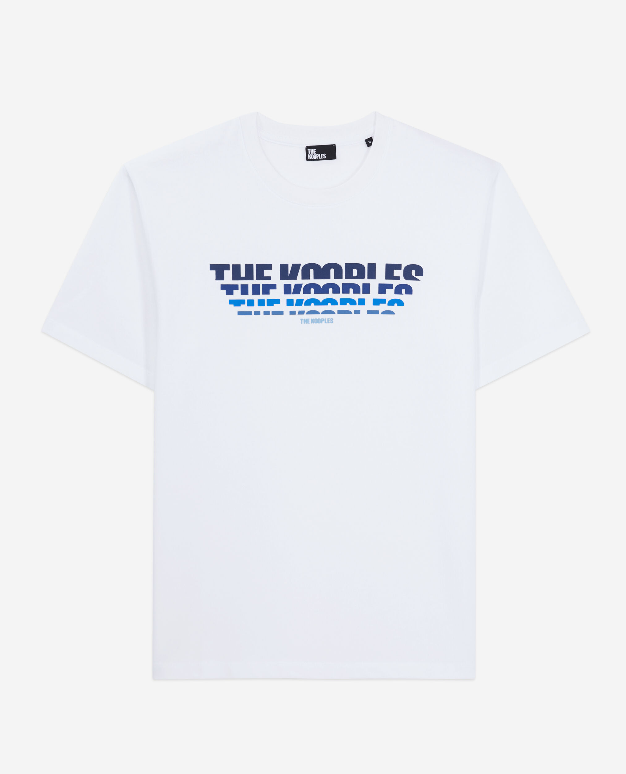 White t shirt with color gradient logo serigraphy The Kooples