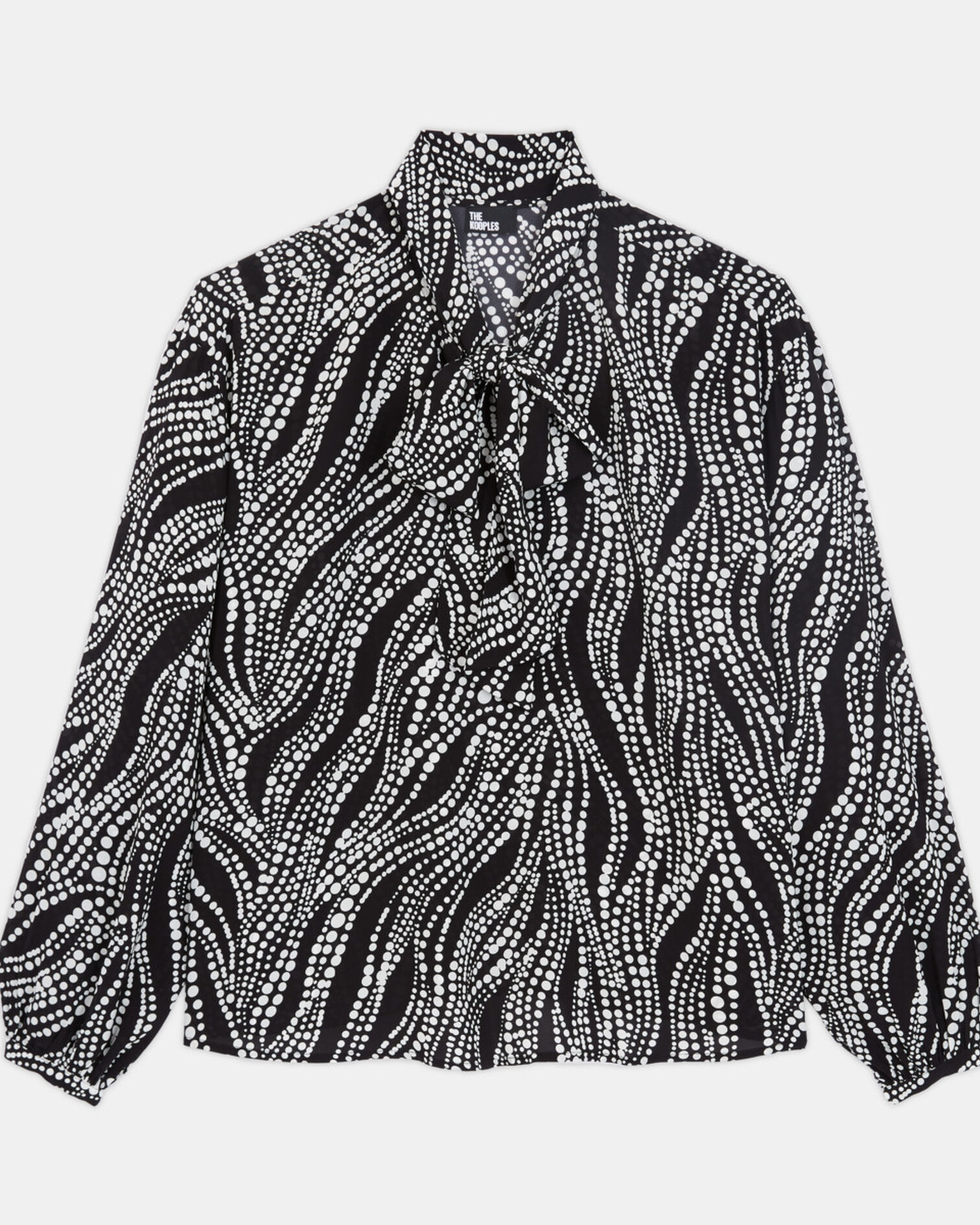 Printed top, BLACK WHITE, hi-res image number null