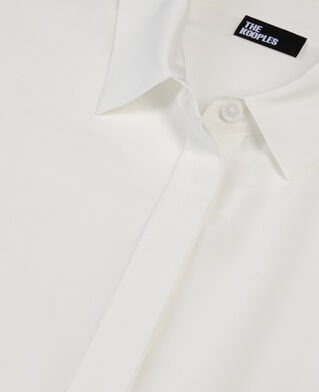 The Kooples FEMME WHITE chemise ample en soie lavée blanche