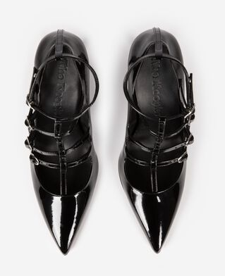 The Kooples WOMEN BLACK heeled pumps with black straps
