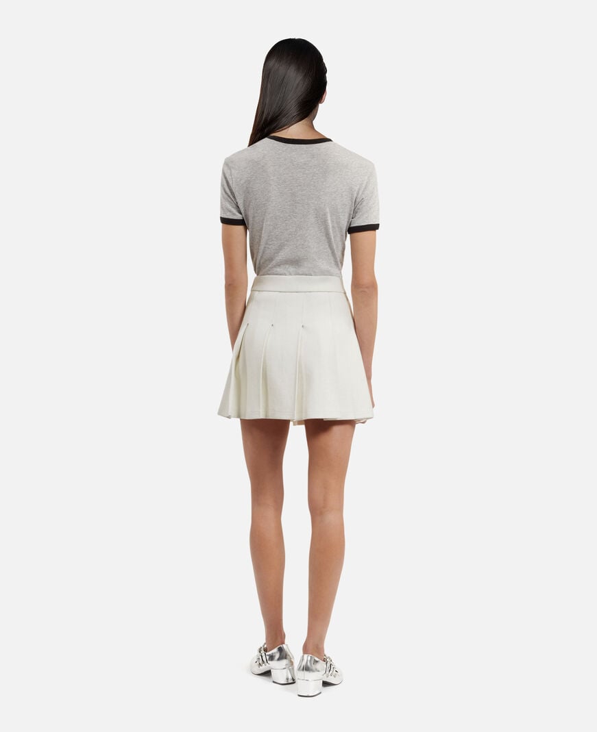 The Kooples WOMEN ECRU short ecru pleated skirt