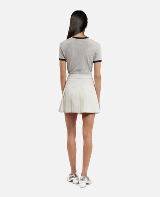 The Kooples WOMEN ECRU short ecru pleated skirt