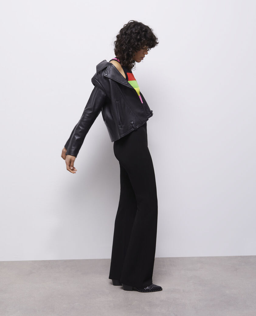 The Kooples FEMME BLACK pantalon flare noir