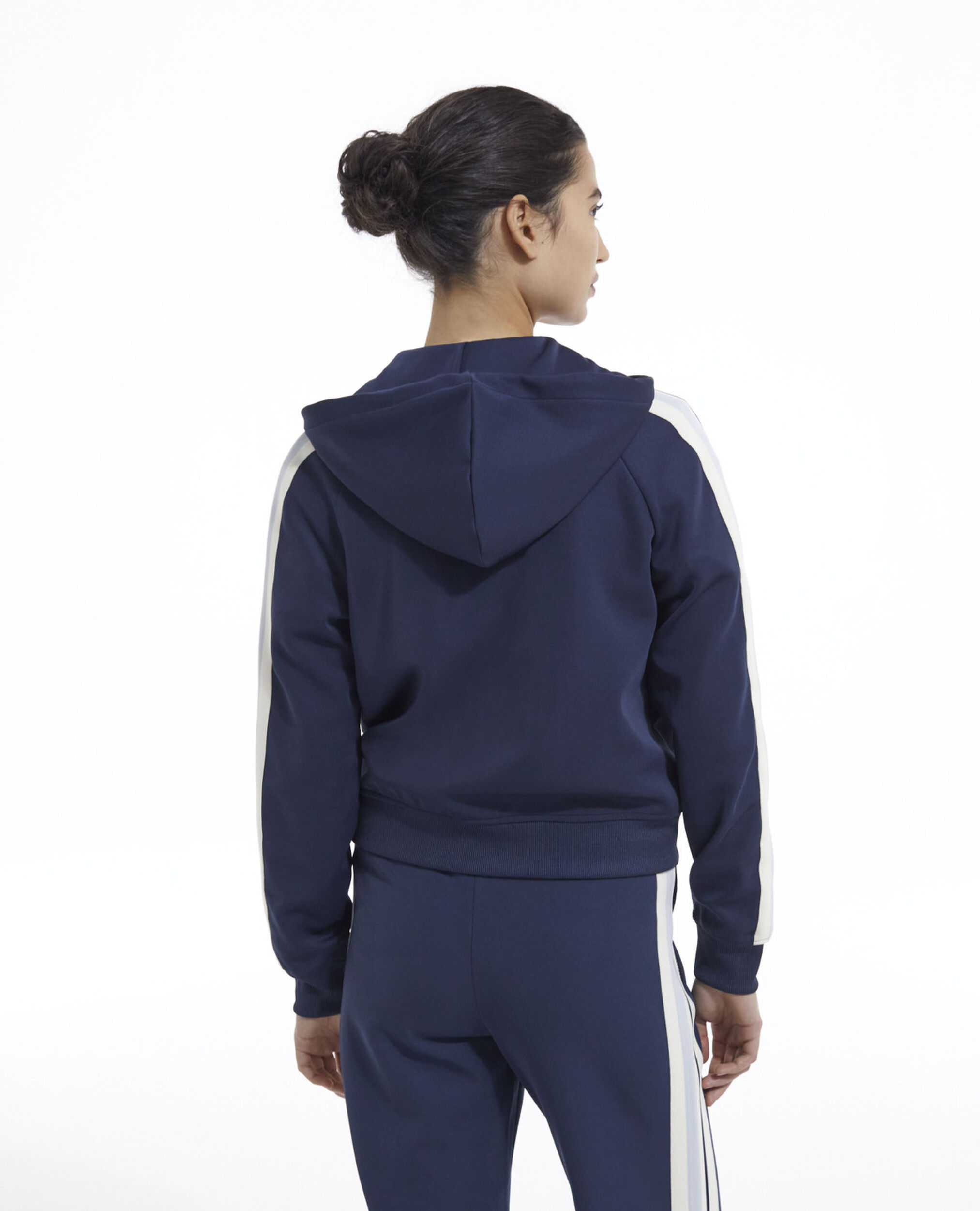 Navy blue zip-up sweatshirt, NAVY, hi-res image number null