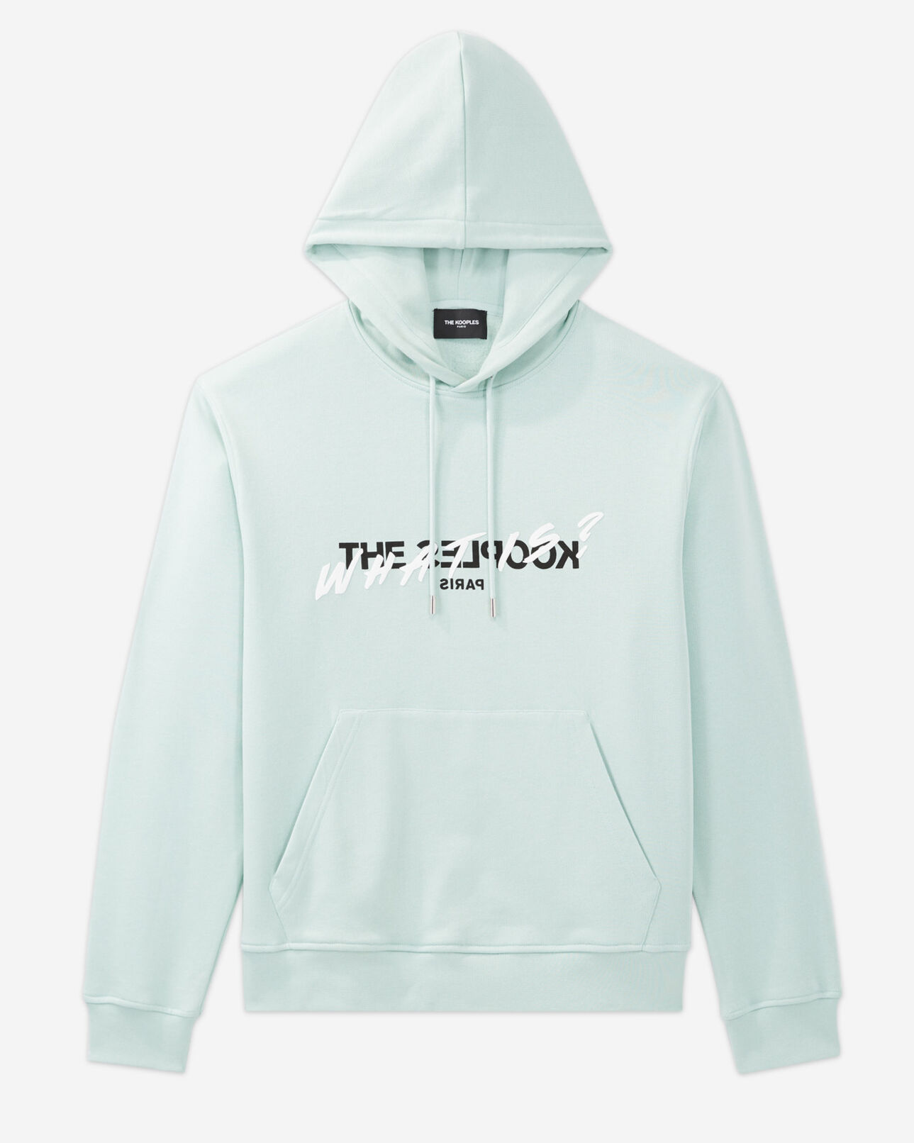 The Kooples HOMME GRIS BLEU sweat gris capuche détail what is the kooples