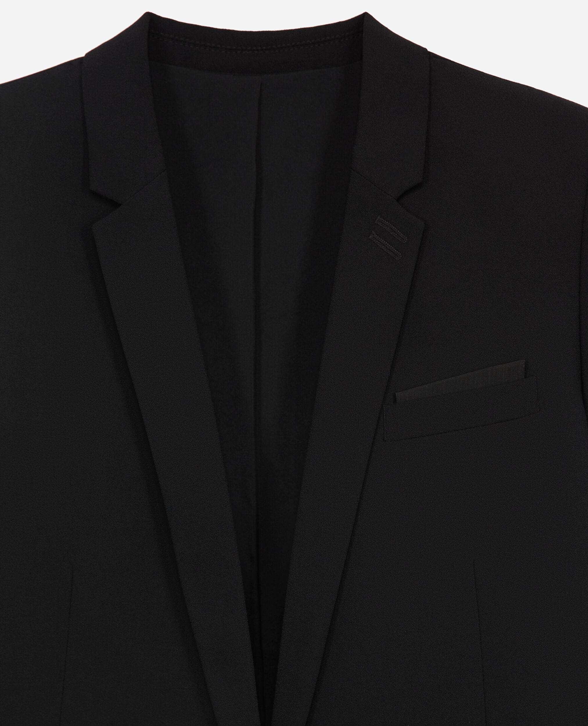 Crepe black suit jacket, BLACK, hi-res image number null