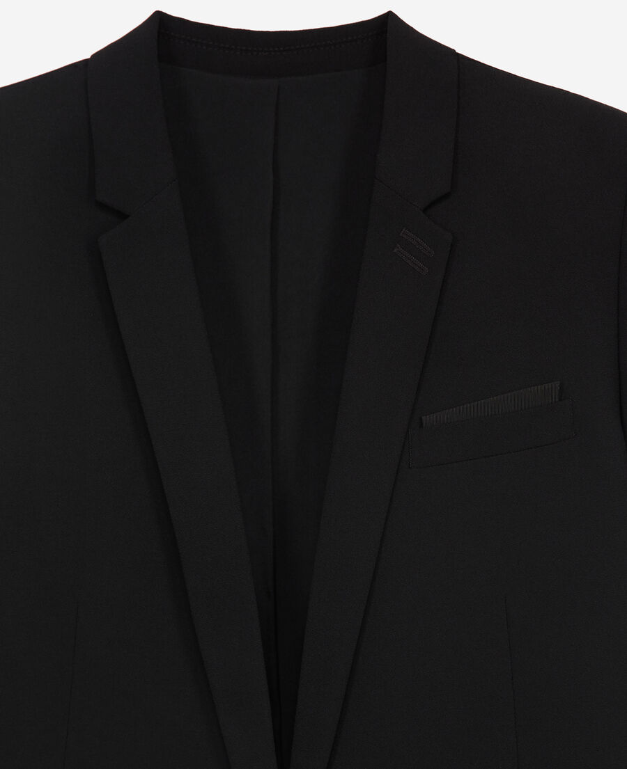 veste costume noire en crêpe