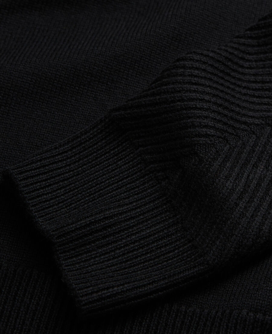 black wool sweater