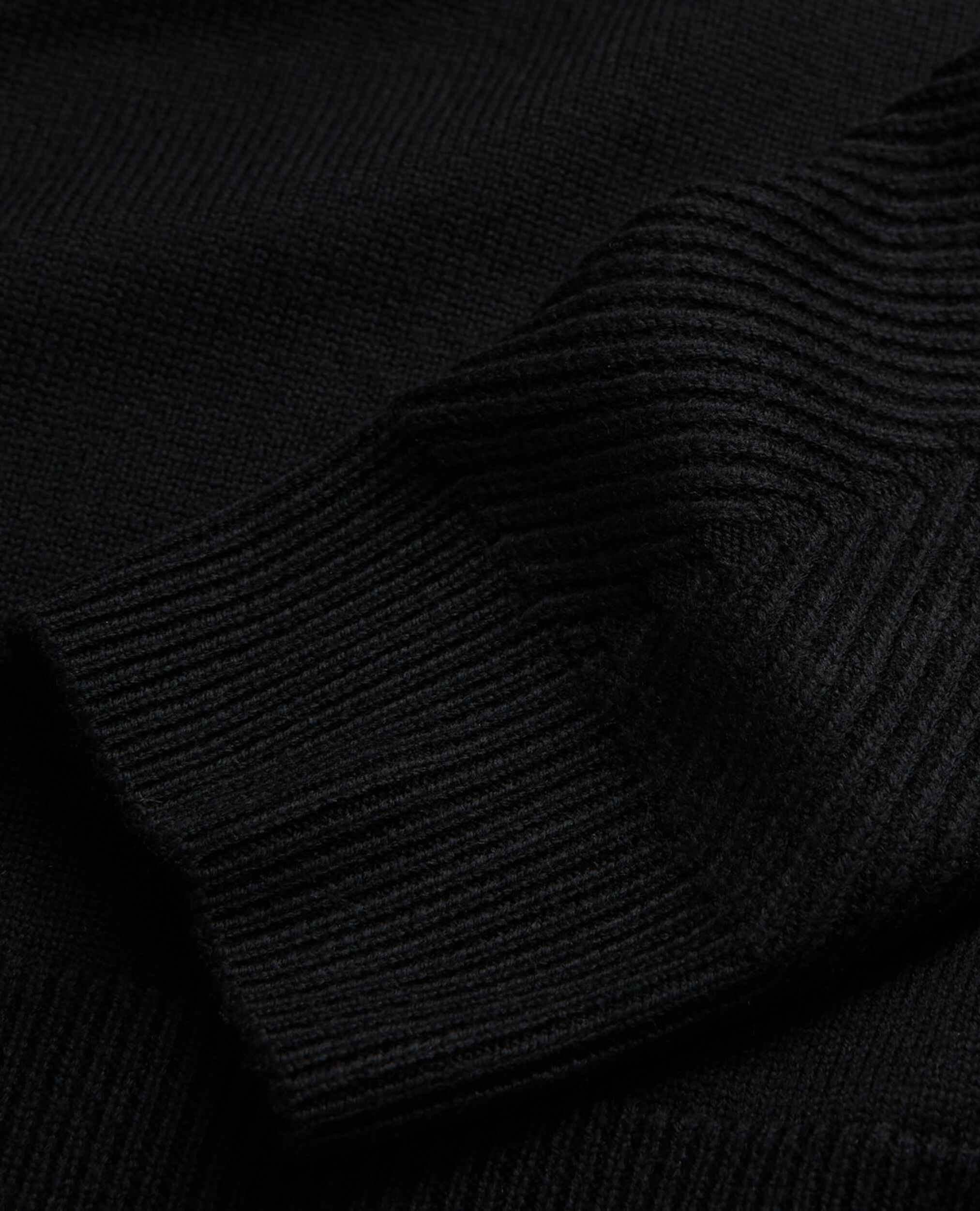 Black wool sweater, BLACK, hi-res image number null