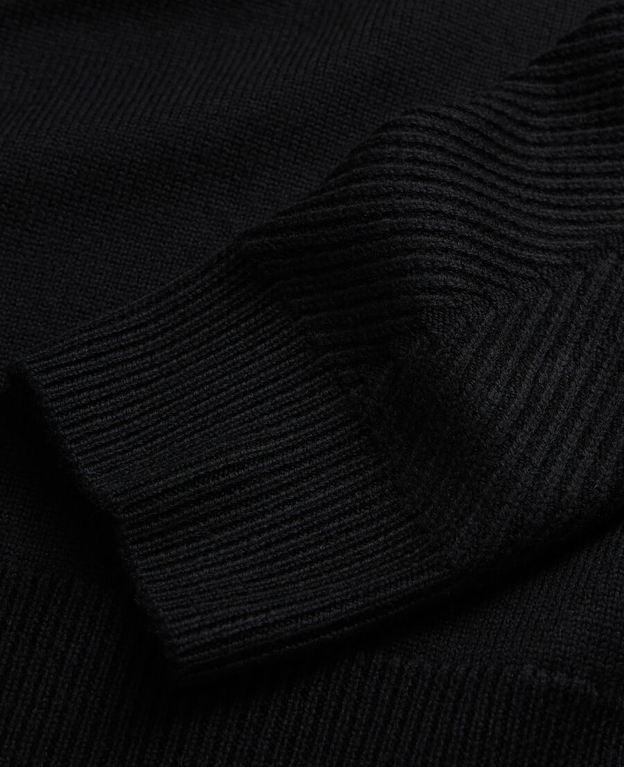 black wool sweater