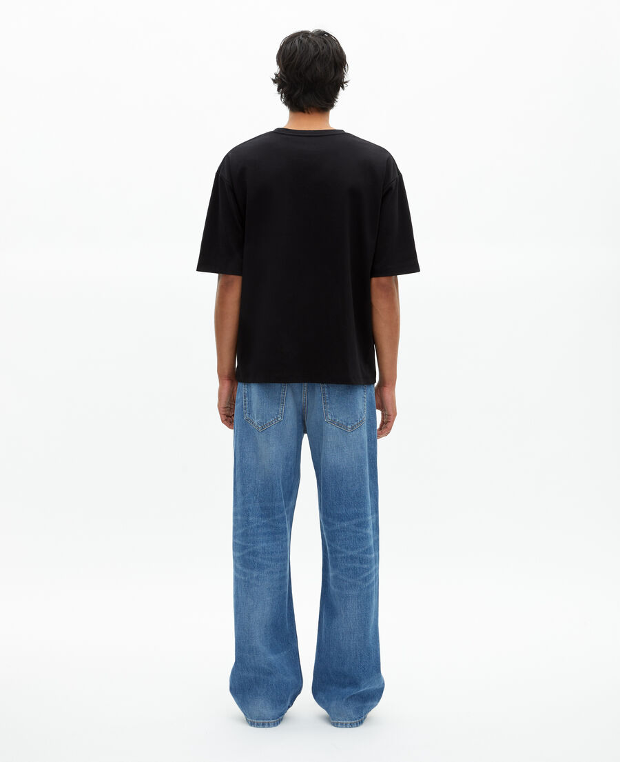 The Kooples MEN BLACK unisex loose plain black t-shirt