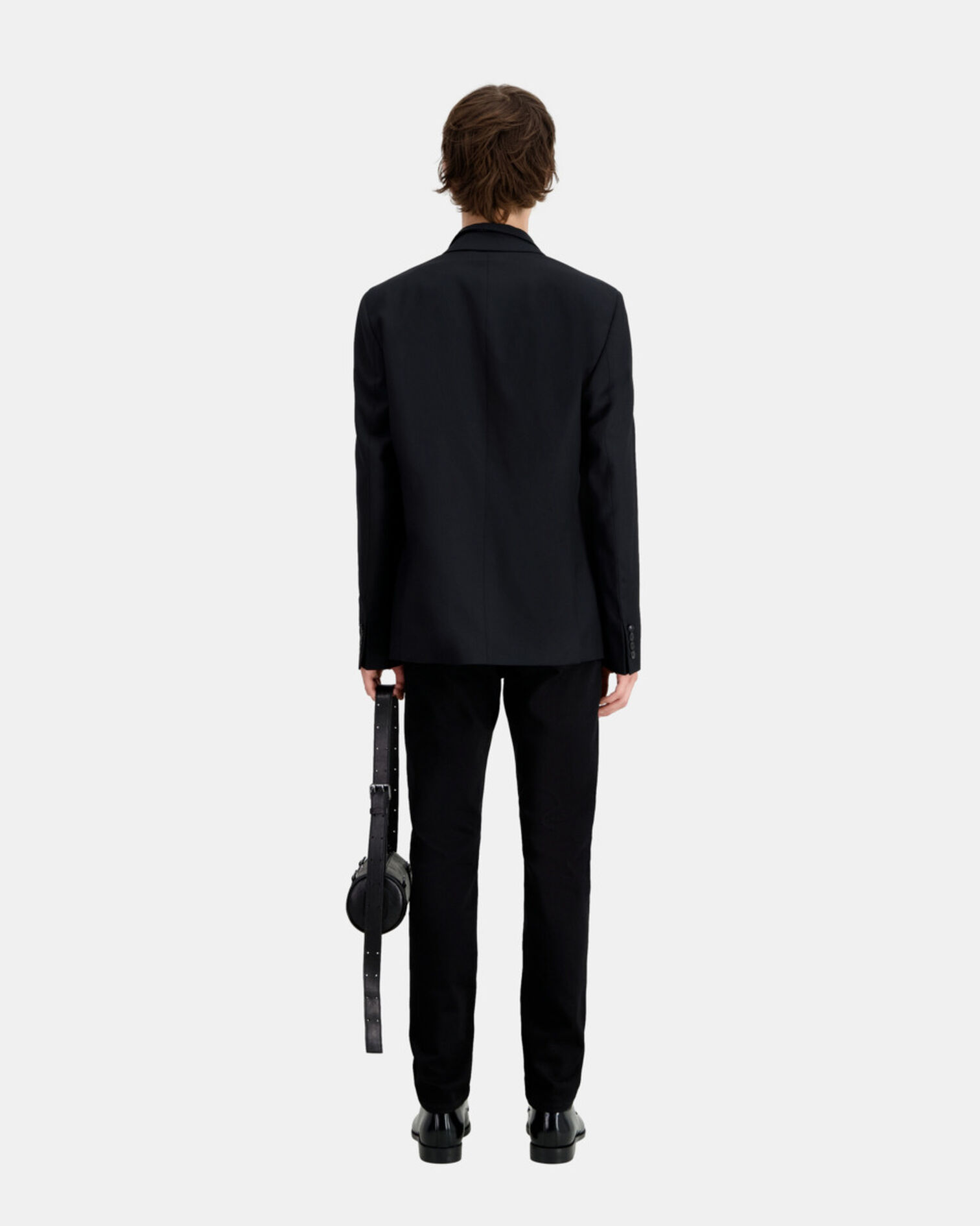 Schwarze Anzugjacke aus Wolle, BLACK, hi-res image number null