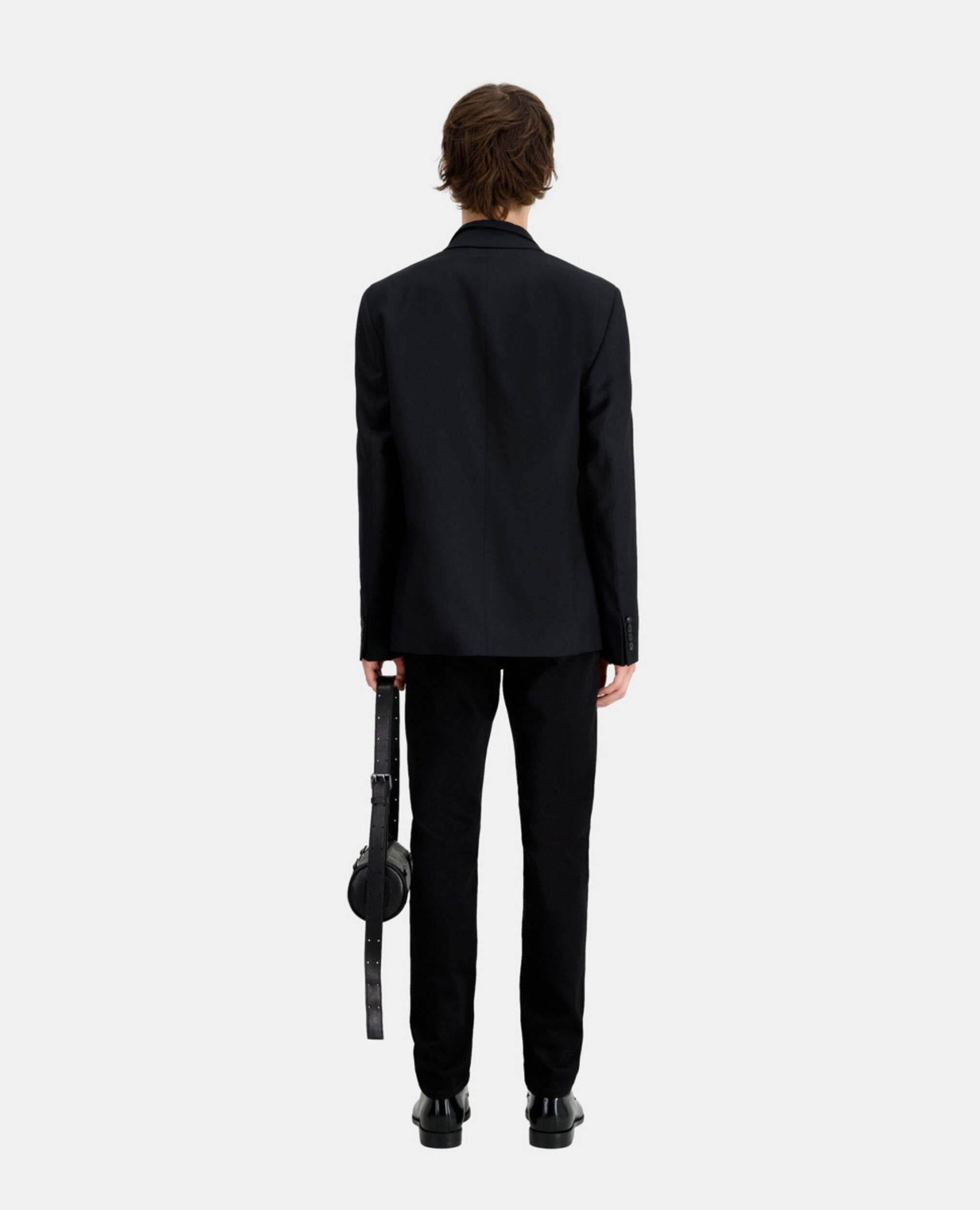 Black wool suit jacket, BLACK, hi-res image number null