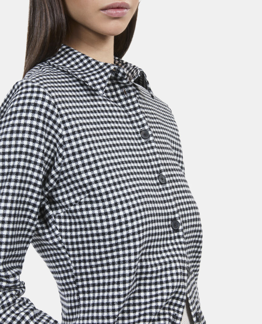 The Kooples FEMME BLACK WHITE chemise &agrave; carreaux vichy