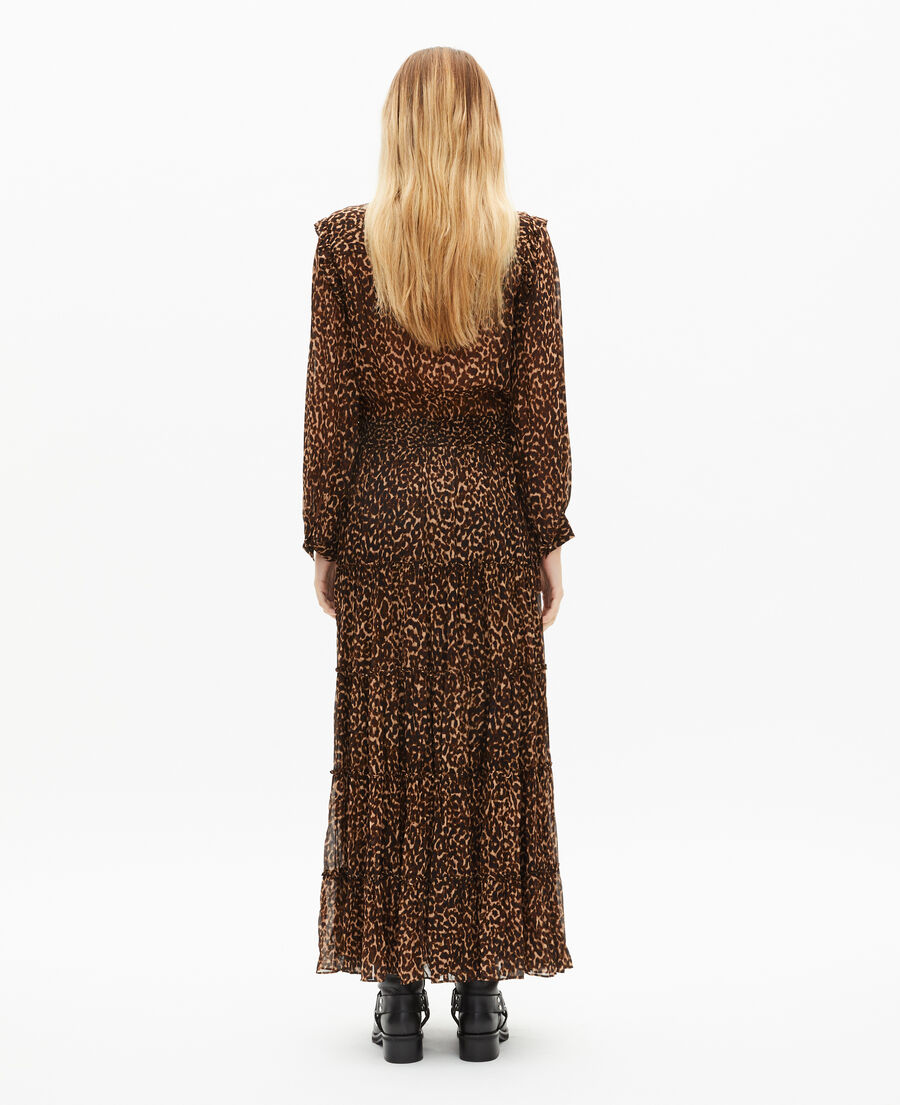 The Kooples MUJER LEOPARD vestido largo con estampado de leopardo
