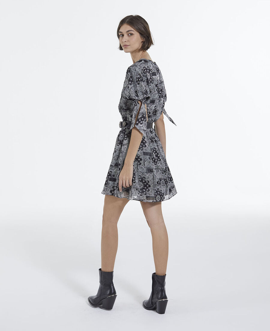 robe courte droite imprimé bandana