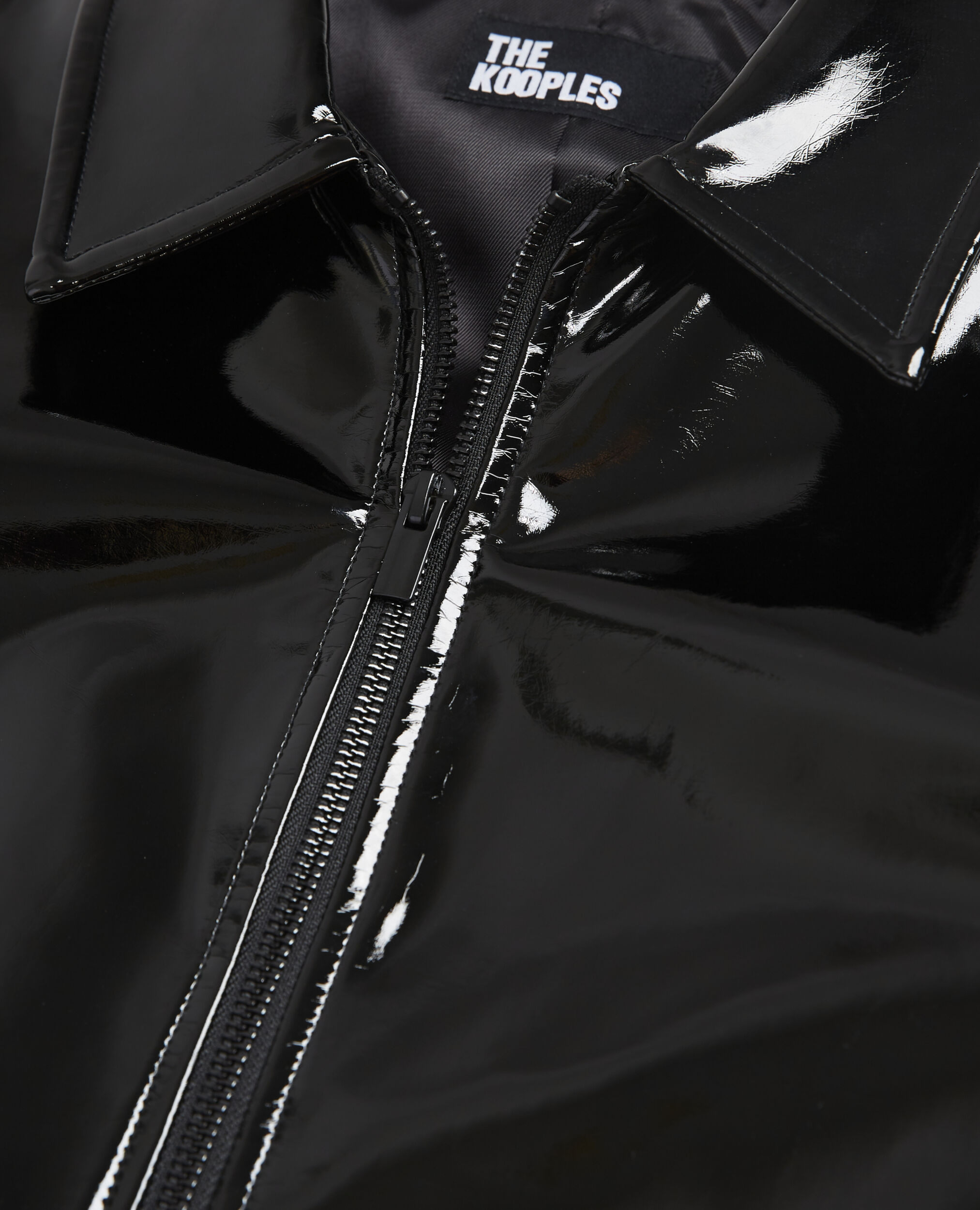 Short black vinyl jacket | The Kooples - US