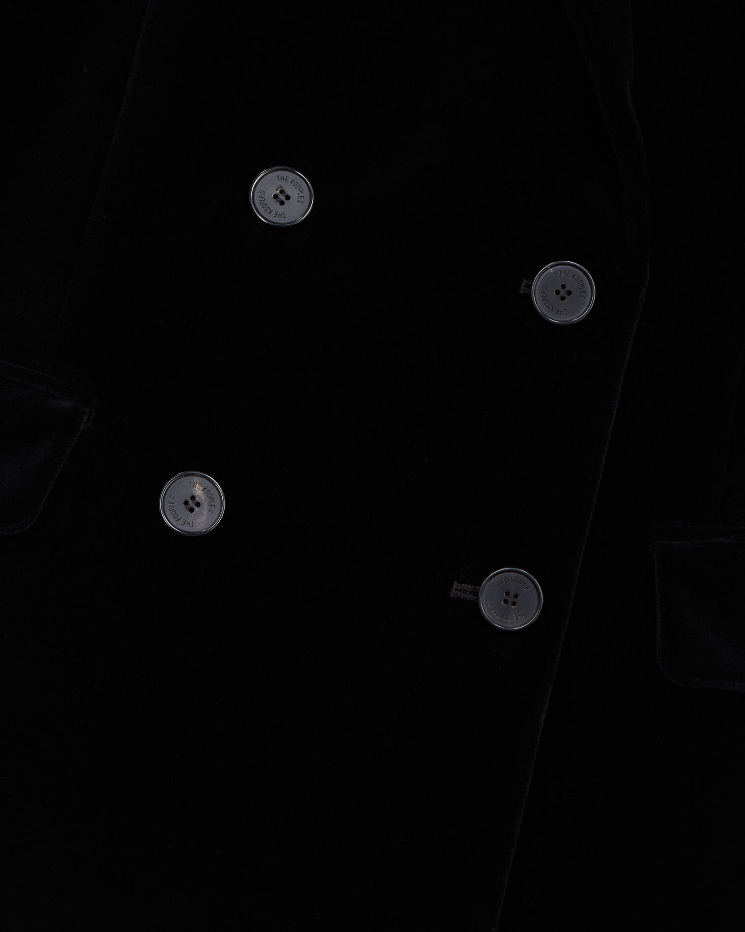 Veste tailleur courte en velours noir, BLACK, hi-res image number null