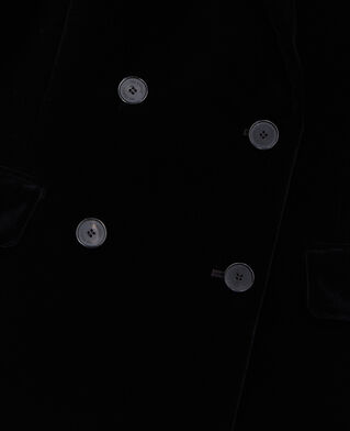 The Kooples F BLACK short black velvet suit jacket