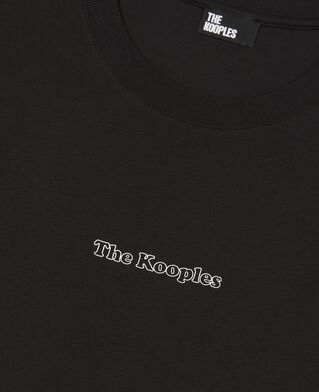 The Kooples H BLACK t-shirt with black cut-out logo