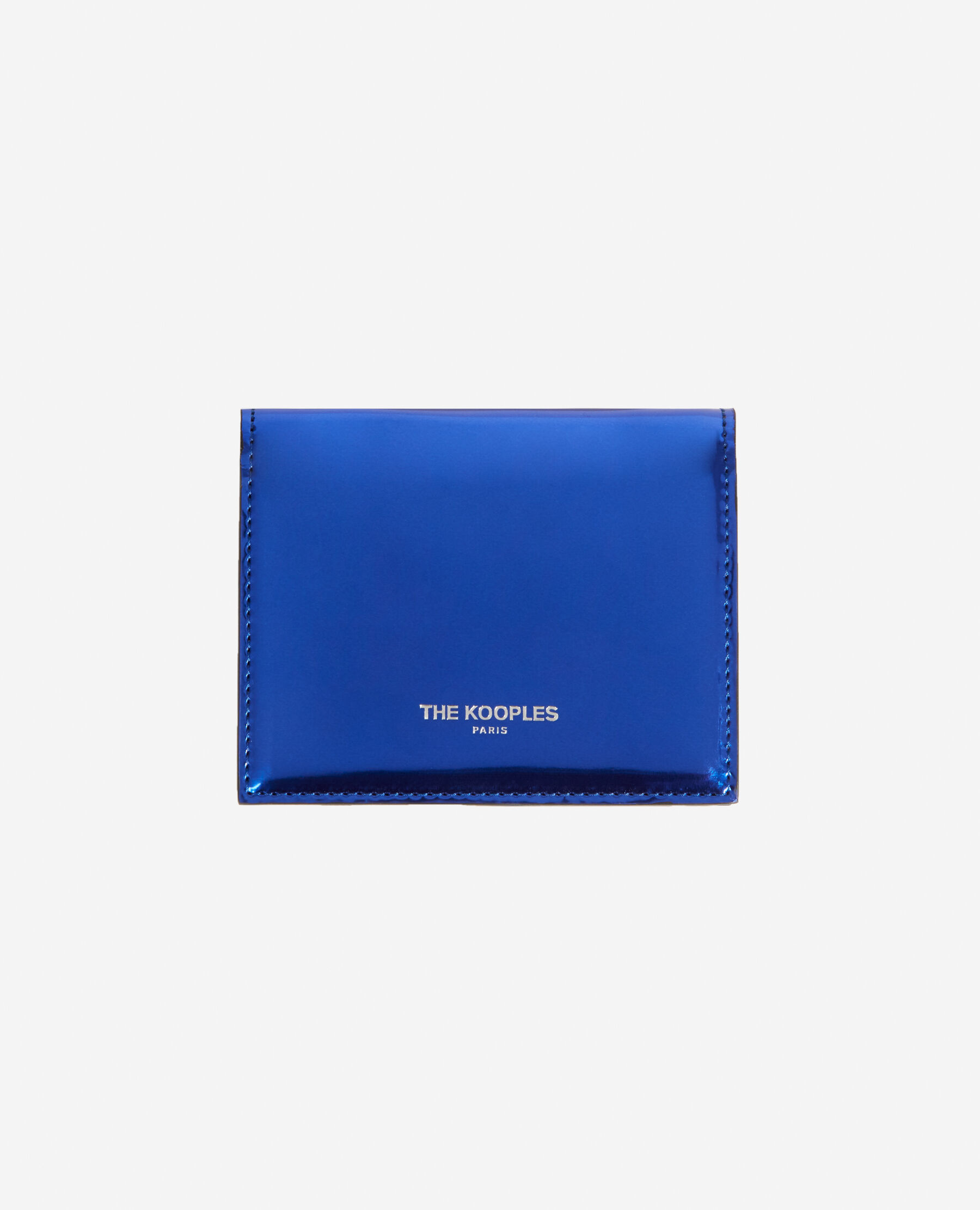 Electric blue leather effect wallet with flap The Kooples