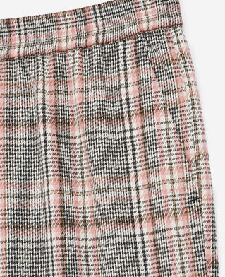 The Kooples F PINK pink and black checked flowing printed pants