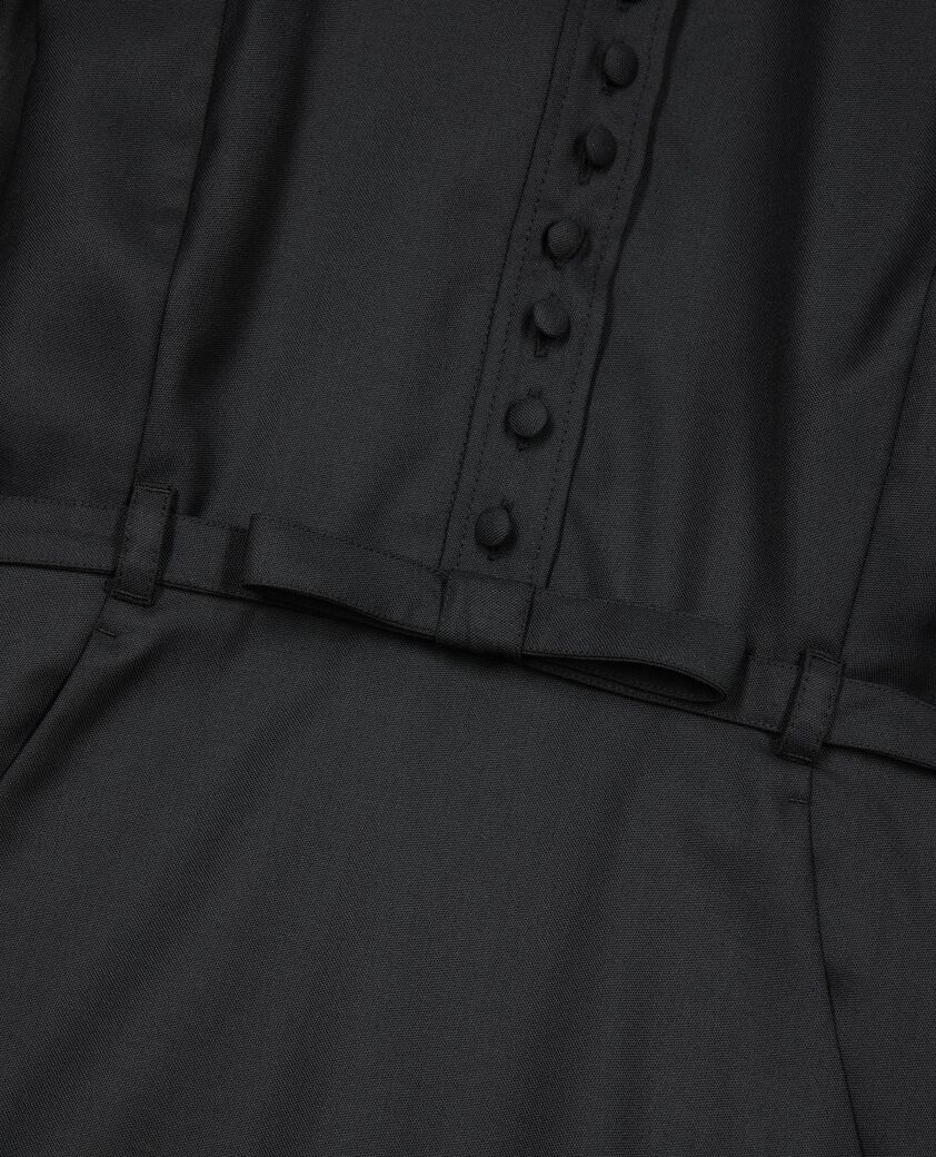 The Kooples WOMEN BLACK short black wool-blend dress