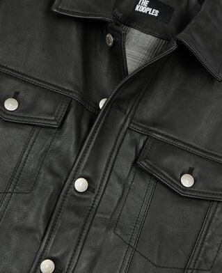 The Kooples H BLACK black leather jacket