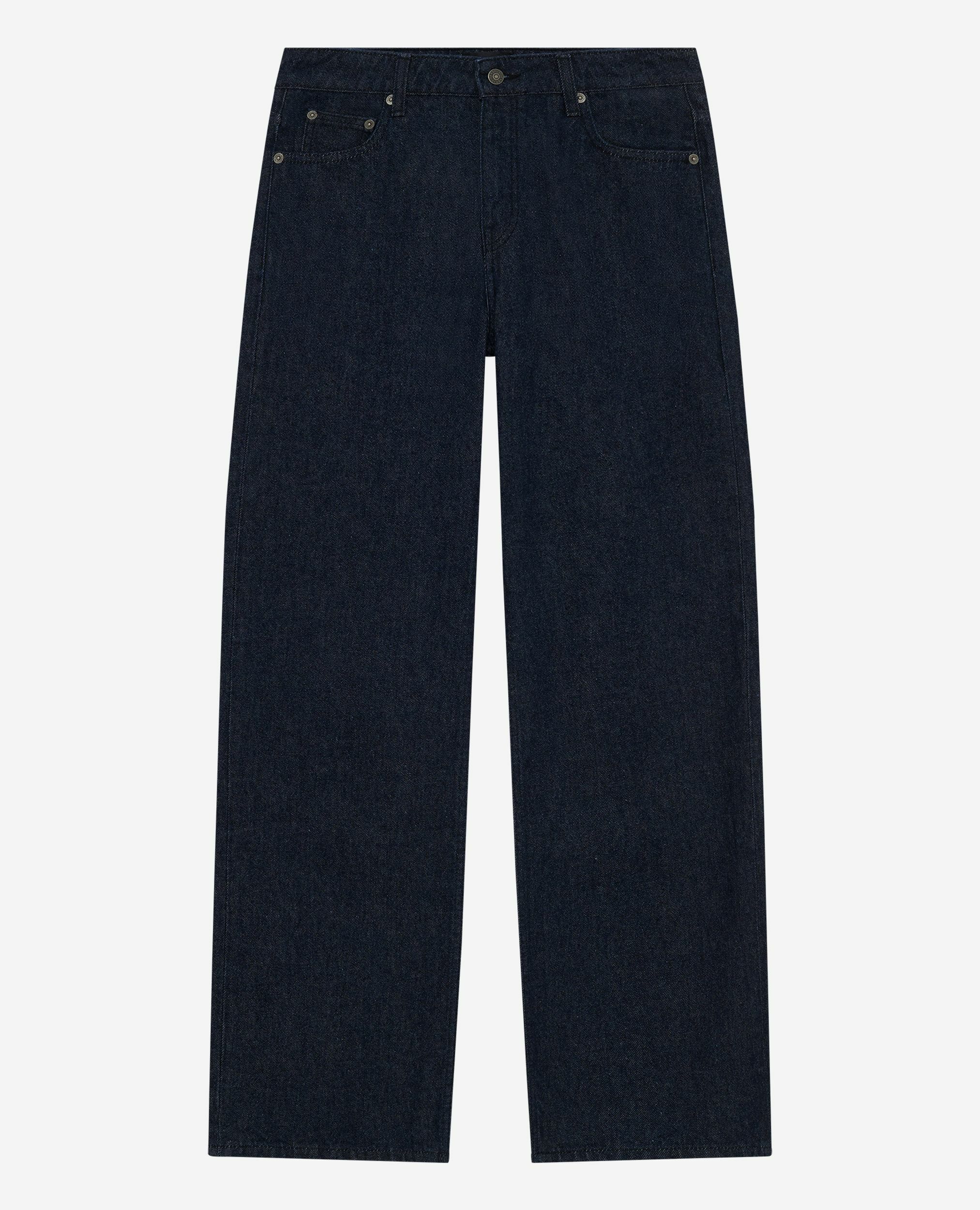 Blue raw wide-leg jeans, BLUE ELECTRIC, hi-res image number null