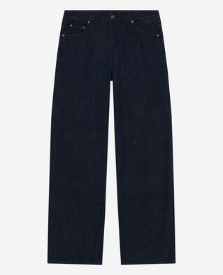 The Kooples F BLUE ELECTRIC blue raw wide-leg jeans