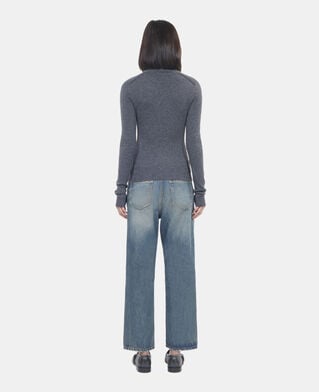 The Kooples F ANTHRACITE MELANGE grey cashmere sweater