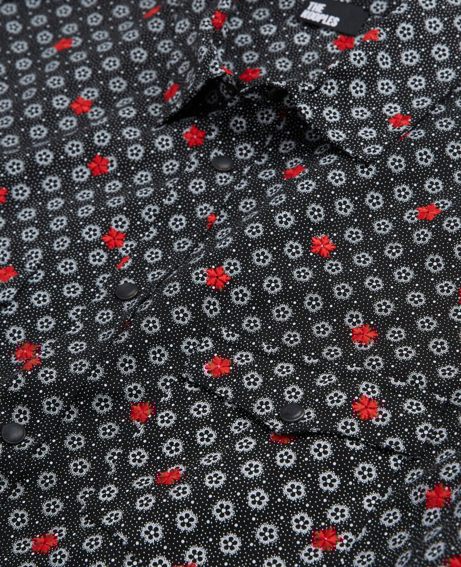 The Kooples MEN BLACK printed shirt