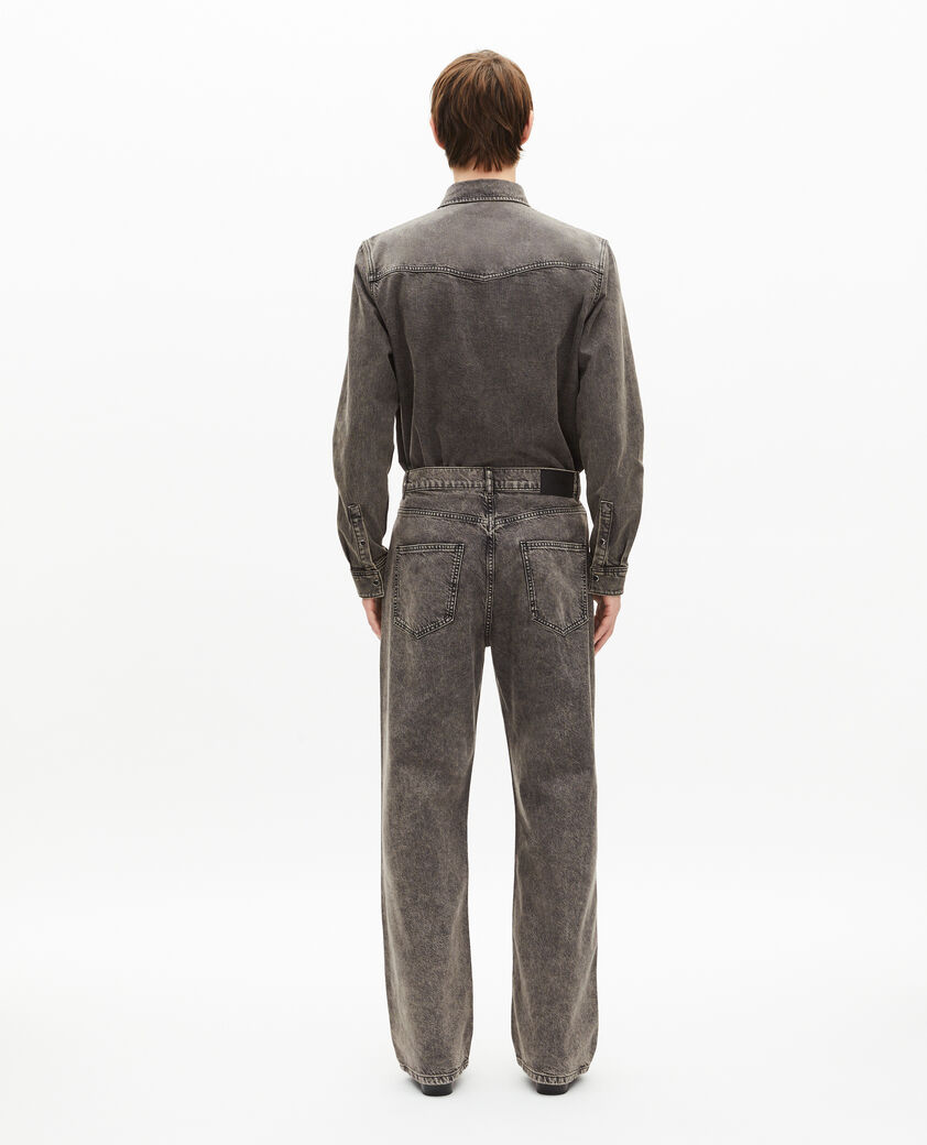 The Kooples H DENIM GREY grey baggy jeans