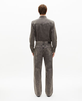 The Kooples HOMME DENIM GREY jean baggy gris