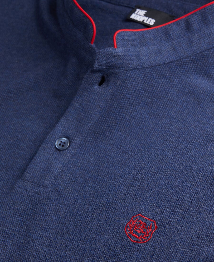 The Kooples H NAVY navy blue cotton polo t-shirt