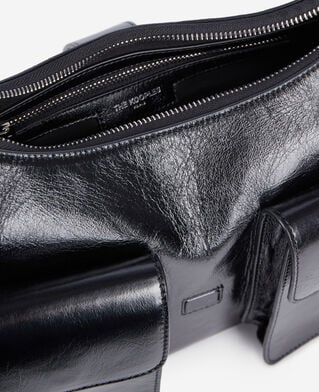 The Kooples WOMEN BLACK black leather amelia xl bag