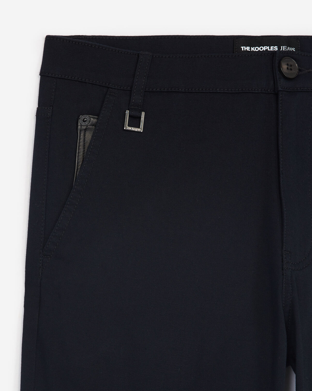 The Kooples MEN NAVY denim-effect navy blue chinos