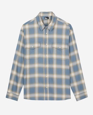 The Kooples H BLUE GREY checked shirt