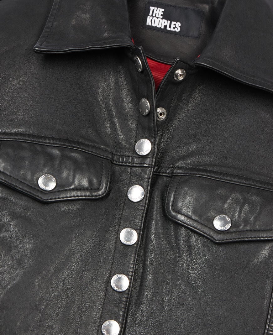 The Kooples MUJER BLACK chaqueta piel negra