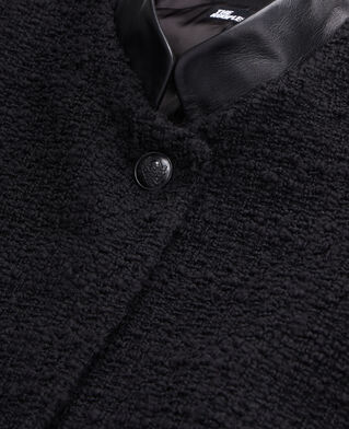 The Kooples F BLACK short black tweed jacket