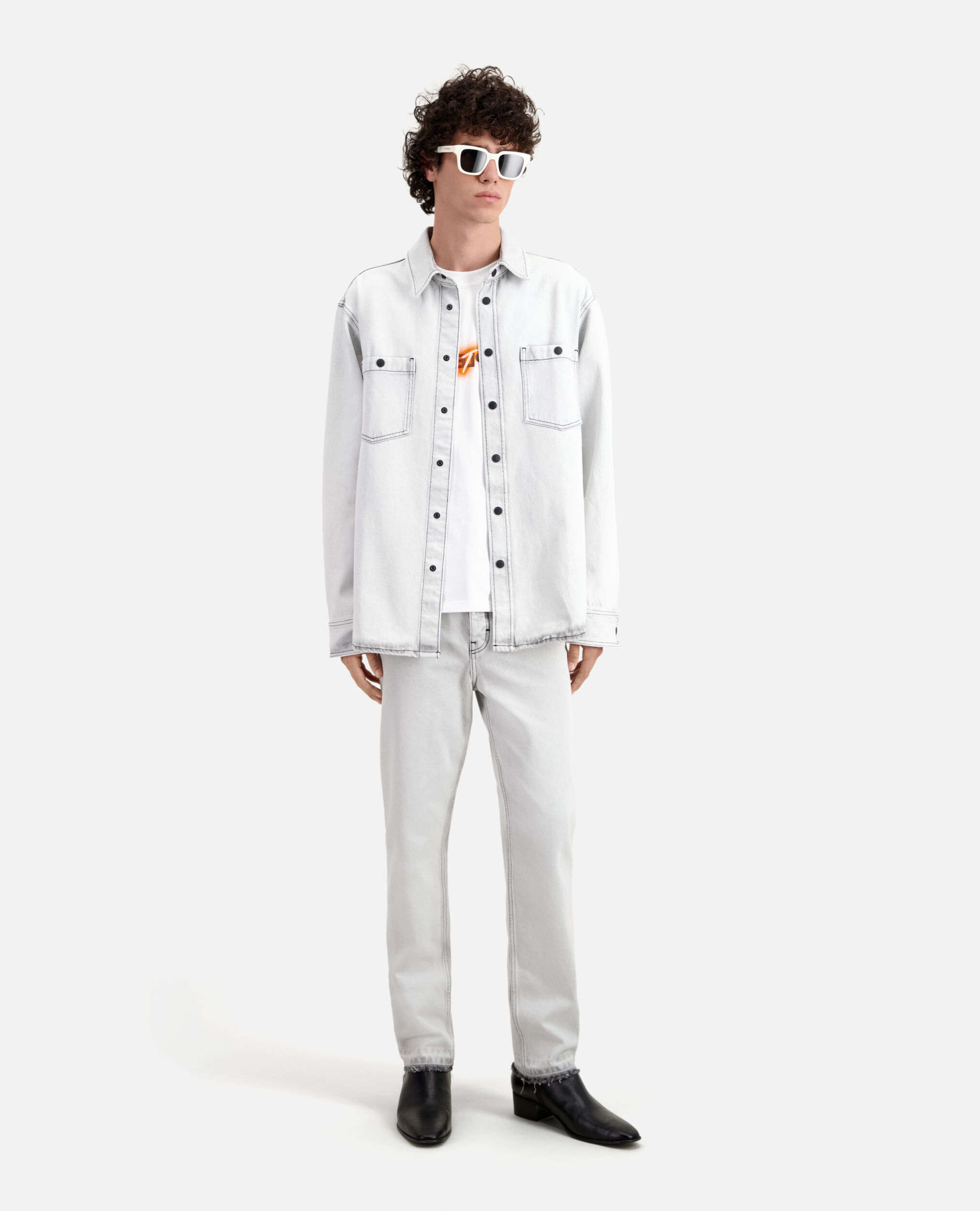 Canali Button Down Collar Bleached Denim Shirt, $235 | MR PORTER | Lookastic