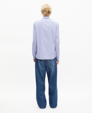 The Kooples HOMME BLUE WHITE chemise à rayures blanche et bleue