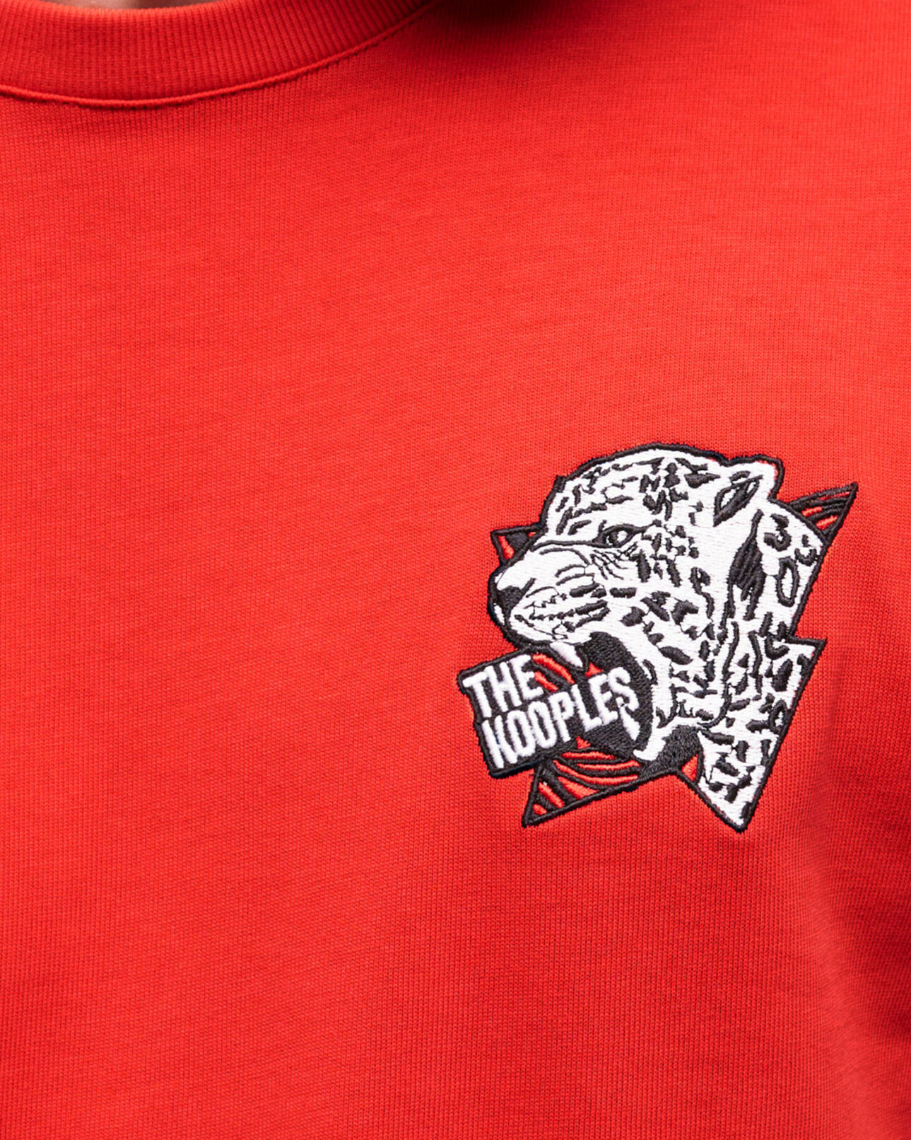 The Kooples MEN RED red tiger screen print t-shirt