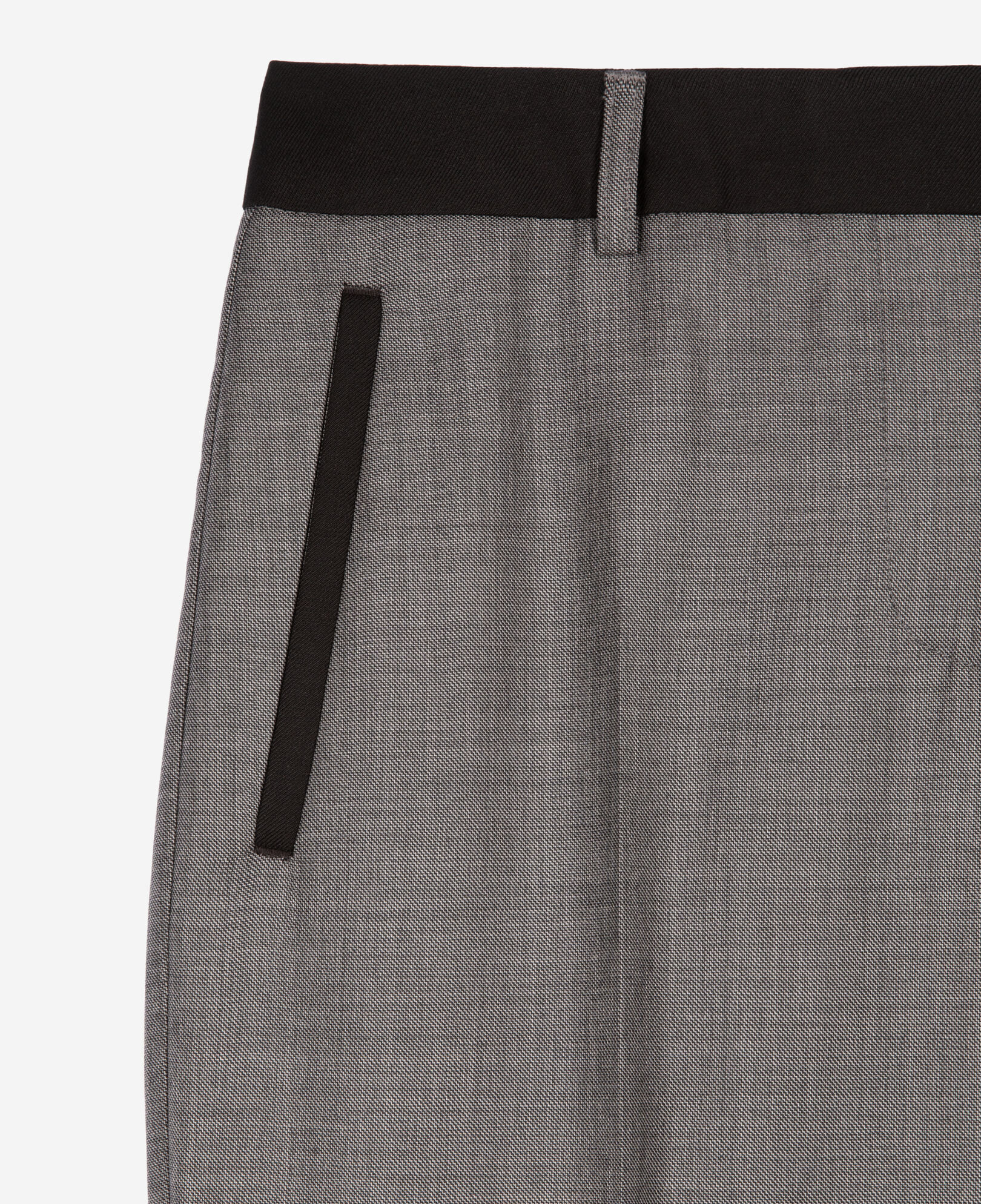 The Kooples WOMEN DARK GREY fitted gray suit pants