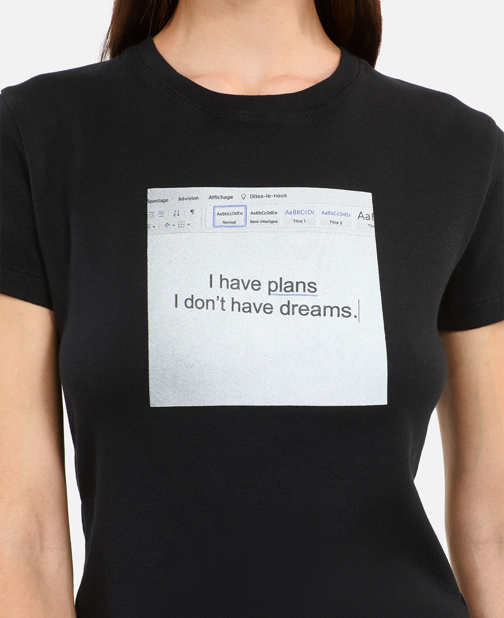 The Kooples WOMEN BLACK black t-shirt with serigraphy
