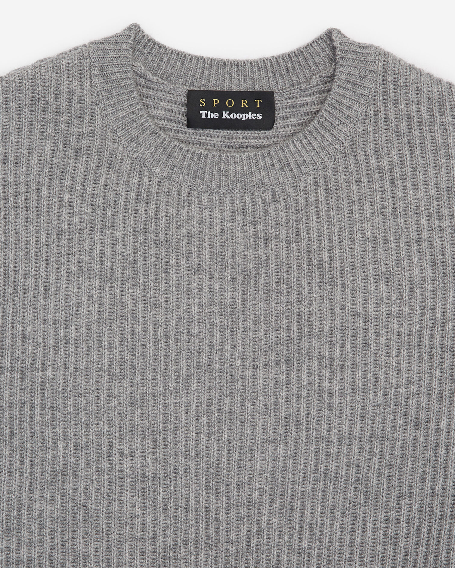 Grauer Pullover mit feiner Rippung, GREY, hi-res image number null